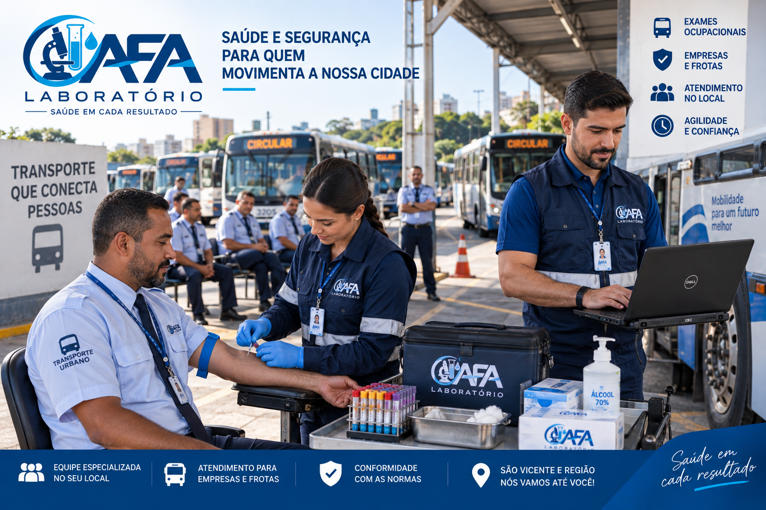 Projeto de atendimento laboratorial para empresas de transporte coletivo e frotas