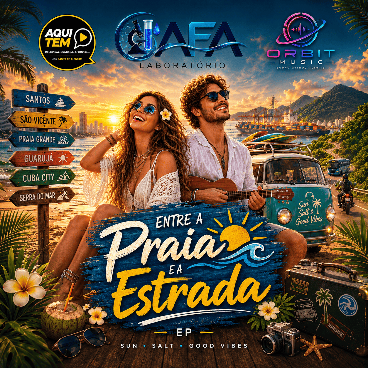 Capa do EP Entre a Praia e a Estrada